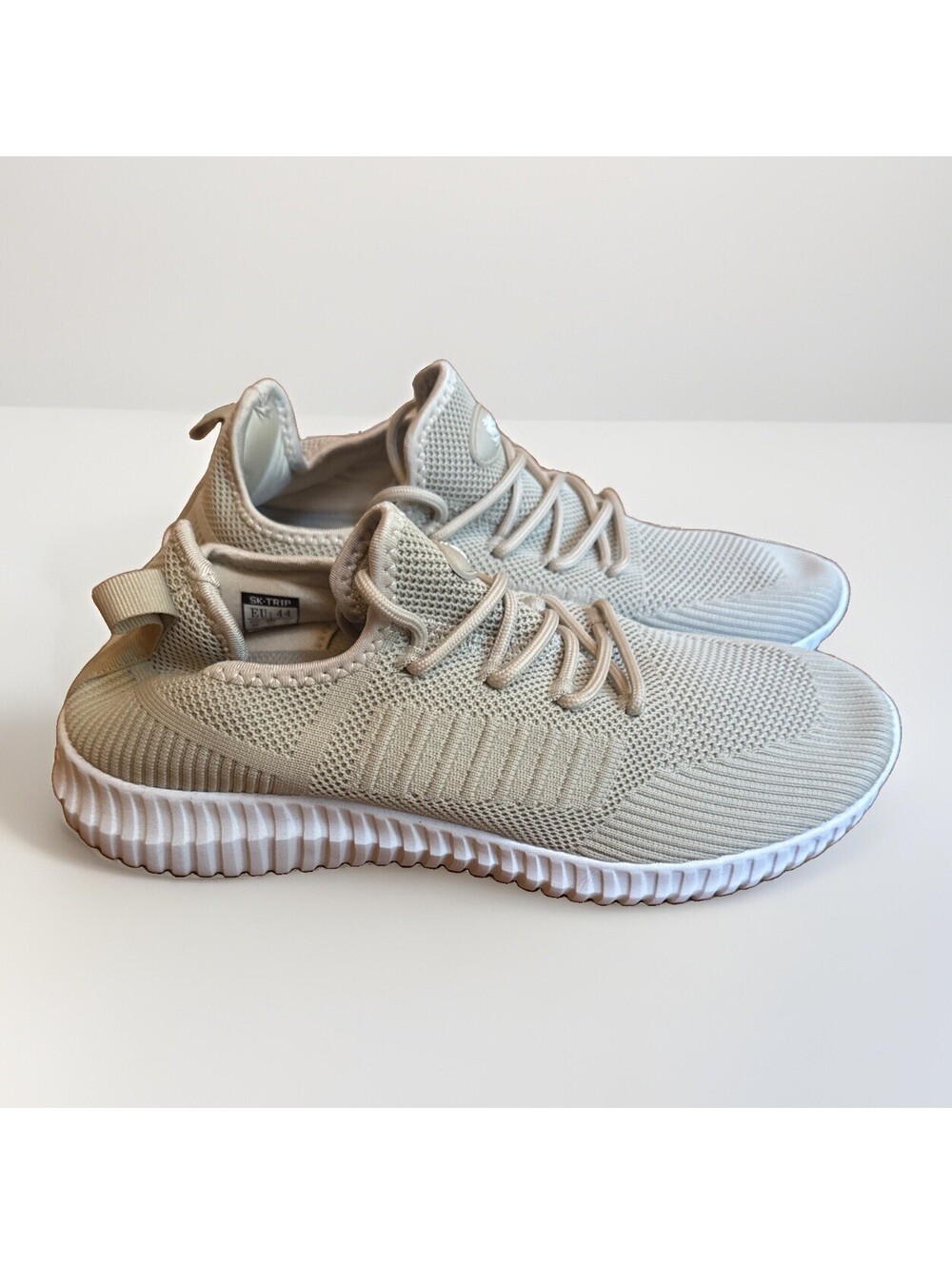 NEW SK-Trip Beige Comfort Mesh Walking Shoes Sneakers Mens 10.5